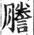 誊(印刷字体·明·洪武正韵)